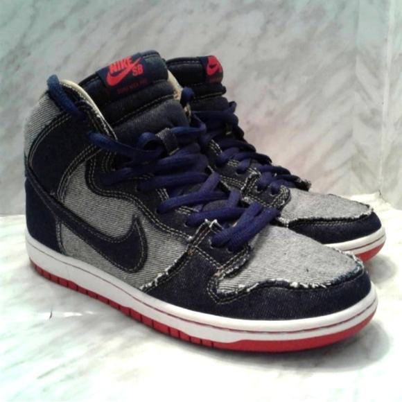 Nike SB Dunk High TRD QS Reese Forbes men's sz 8 women's 9.5 Denim Midnight navy - Picture 2 of 7